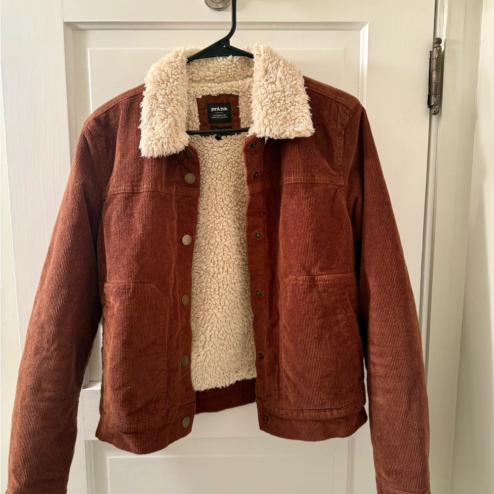 Prana Brown Corduroy Teddy Jacket